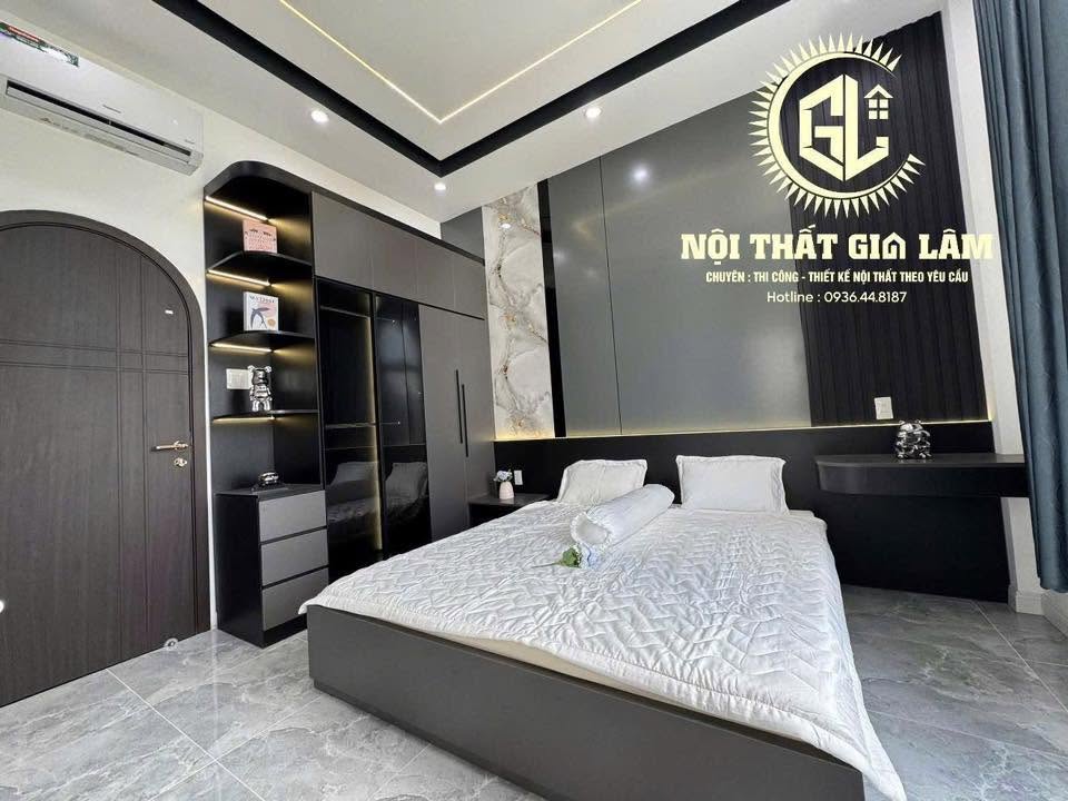 tủ giường ngủ đen